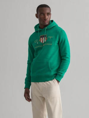 GANT męska bluza z kapturem i motywem Archive Shield