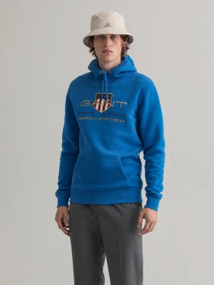 GANT męska bluza z kapturem i motywem Archive Shield
