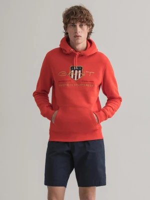 GANT męska bluza z kapturem i motywem Archive Shield