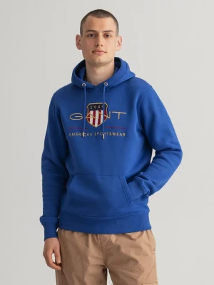 GANT męska bluza z kapturem i motywem Archive Shield