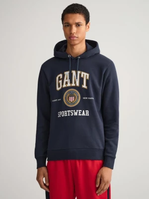 Męska bluza z kapturem z motywem crest shield GANT
