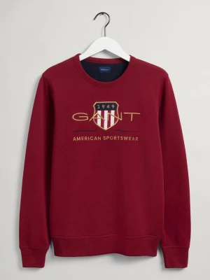 GANT męska bluza z okrągłym dekoltem z motywem Archive Shield