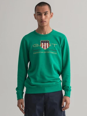 GANT męska bluza z okrągłym dekoltem z motywem Archive Shield