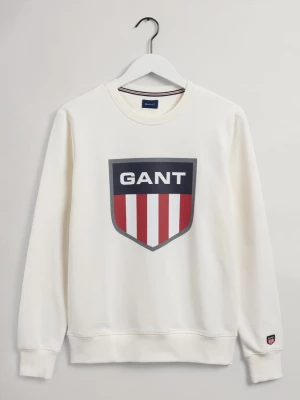 GANT męska bluza z okrągłym dekoltem z motywem Retro Shield