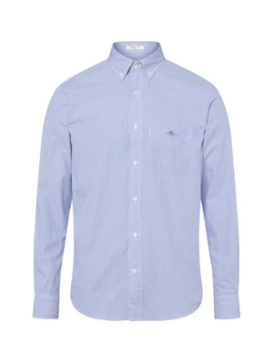 Gant Męska koszula casual Mężczyźni Regular Fit Bawełna biały|niebieski w paski,