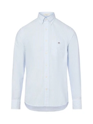 Gant Męska koszula casual Mężczyźni Regular Fit Bawełna biały|niebieski w paski,