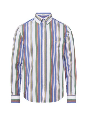 Gant Męska koszula casual Mężczyźni Regular Fit Bawełna biały|wielokolorowy w paski,