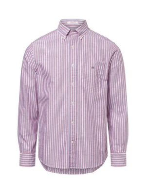 Gant Męska koszula casual Mężczyźni Regular Fit Bawełna czerwony w paski,