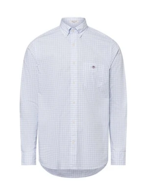 Gant Męska koszula casual Mężczyźni Regular Fit Bawełna niebieski w kratkę,