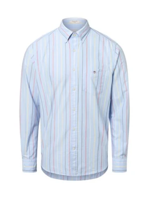 Gant Męska koszula casual Mężczyźni Regular Fit Bawełna niebieski|wielokolorowy w paski,
