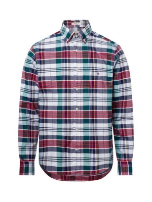 Gant Męska koszula casual Mężczyźni Regular Fit Bawełna wielokolorowy w kratkę,