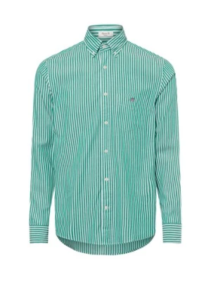 Gant Męska koszula casual Mężczyźni Regular Fit Bawełna zielony w paski,