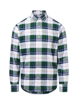 Gant Męska koszula casual Mężczyźni Regular Fit Bawełna zielony|wielokolorowy w kratkę,