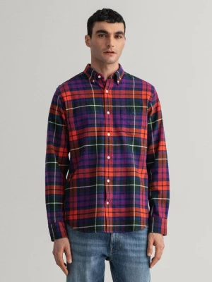 GANT męska koszula flanelowa w kratkę Regular Fit