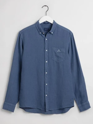 GANT męska koszula lniana farbowana w całości Regular Fit