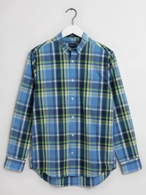 GANT męska koszula w kratę indygo Regular Fit