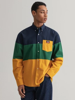 GANT męska koszula z blokami kolorowymi Relaxed Fit