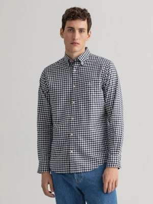 GANT męska koszula z diagonalu Regular Fit w kratę Buffalo Winter