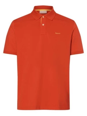Gant Męska koszulka polo Mężczyźni Bawełna pomarańczowy|czerwony jednolity,