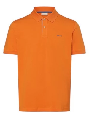 Gant Męska koszulka polo Mężczyźni Bawełna pomarańczowy jednolity,