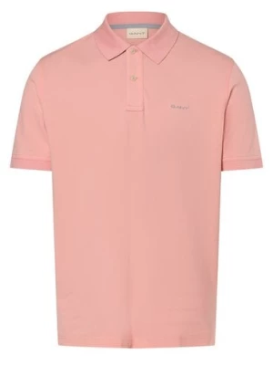 Gant Męska koszulka polo Mężczyźni Bawełna różowy jednolity,