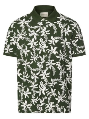 Gant Męska koszulka polo Mężczyźni Bawełna zielony|biały wzorzysty,