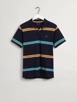 Gant Męska koszulka polo w paski o regularnym kroju