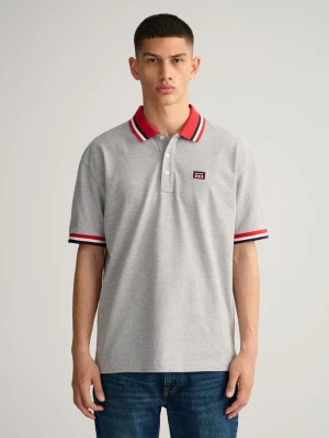 GANT męska koszulka polo z piki z motywem Retro Flag