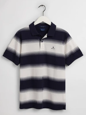 GANT męska koszulka rugby polo gradientowa z piki z krótkim rękawem