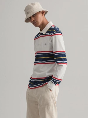 GANT męska koszulka rugby w różnokolorowe pasy z długim rękawem