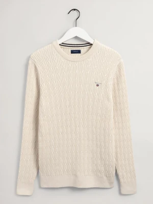 GANT męski sweter bawełniany z okrągłym dekoltem