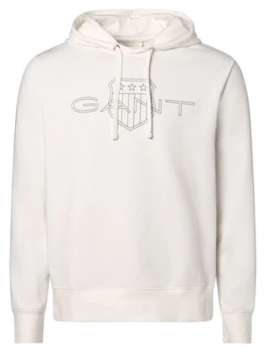 Gant Męski sweter z kapturem Mężczyźni biały nadruk,