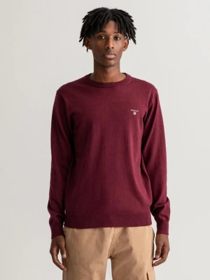 GANT męski sweter z wełny z okrągłym dekoltem