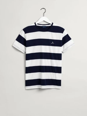 Męski T-Shirt z Krótkim Rękawem W Szerokie Pasy GANT