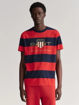 GANT męski T-shirt Archive Shield w szerokie pasy