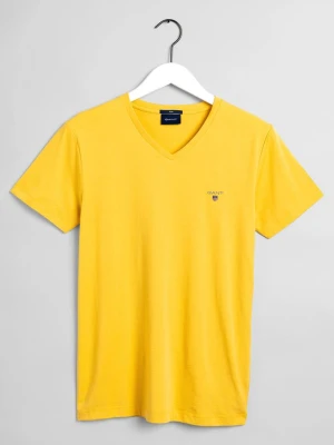 GANT męski T-shirt Original z dekoltem w kształcie litery V Slim Fit
