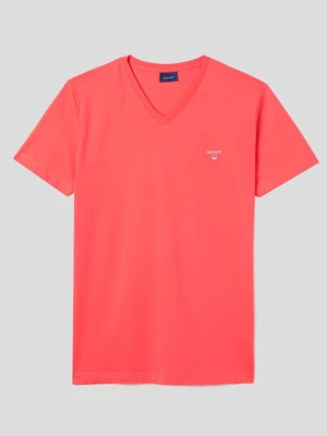 GANT męski T-shirt Original z dekoltem w kształcie litery V Slim Fit