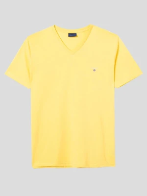 GANT męski T-shirt Original z dekoltem w kształcie litery V Slim Fit