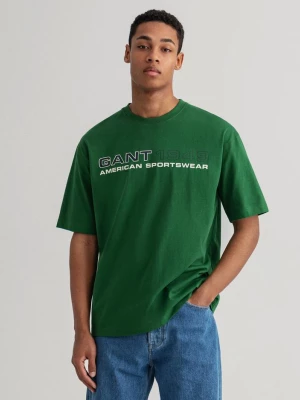 GANT męski T-shirt Relaxed Fit z logo w stylu retro