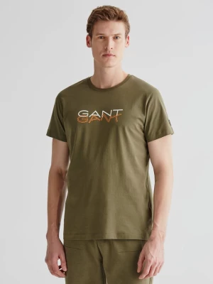 GANT Męski t-shirt z bawełny