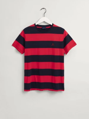 GANT męski T-shirt z krótkim rękawem w szerokie pasy
