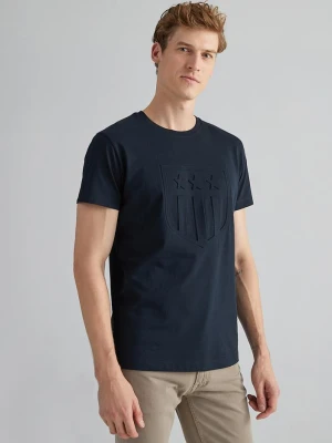 GANT Męski T-shirt z logo o kroju Regular Fit