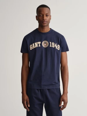 GANT męski T-shirt z motywem Crest Shield