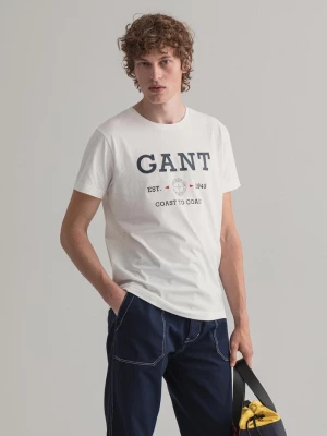 GANT męski T-shirt żeglarski z krótkim rękawem