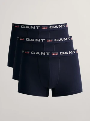 Męskie granatowe bokserki trunk 3-pak GANT