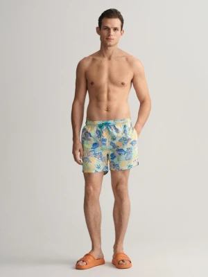GANT Męskie kąpielówki z tropikalnym nadrukiem