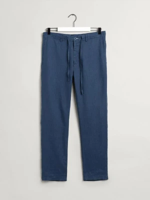 Gant męskie spodnie lniane o swobodnym kroju