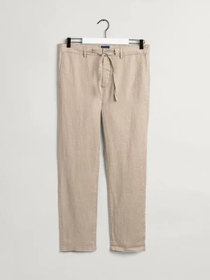 Gant męskie spodnie lniane o swobodnym kroju