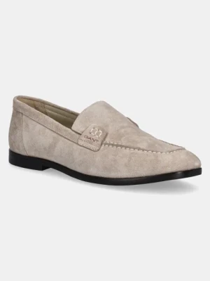 Gant mokasyny zamszowe Gimble damskie kolor beżowy na płaskim obcasie 30573865.G11