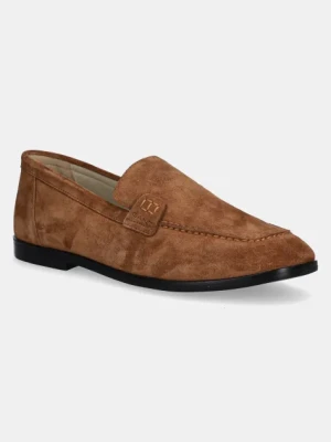 Gant mokasyny zamszowe Gimble damskie kolor brązowy na płaskim obcasie 30573865.G420